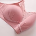 thumbnail image 4 of Plus Size Bras for Women, Audhol Supportive Wireless Push Up Bra Seamless Bra for Older Women Plus Size Lifting Lace Bra for Heavy Breast Full Coverage Bra Pink 40, 4 of 9