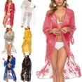 thumbnail image 4 of Traje de baño de crochet con encaje negro para mujer Popvcly Last Clance, talla única, 4 of 7