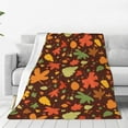 thumbnail image 1 of Balery Autumn Leaves Manta de Felpa Suave y Acogedora – Cobija de Franela Aterciopelada para Cama, Lavable y Cálida para Sofá, Mascotas, Transpirable-60"x50", 1 of 7