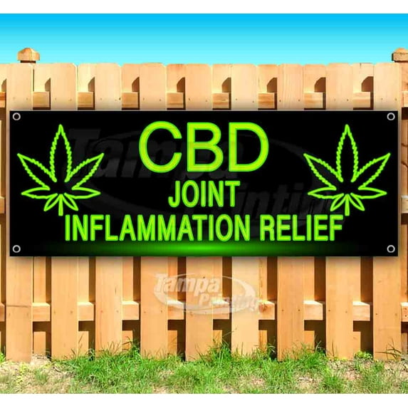 CBD Joint Inflammation Relief 13 oz Vinyl Banner With Metal Grommets