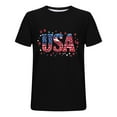 thumbnail image 3 of Chiccall Mens 4th of July Summe Tops American Flag Patriotic Crew Neck T-Shirt USA Independence Day Tee Tops, 3 of 5