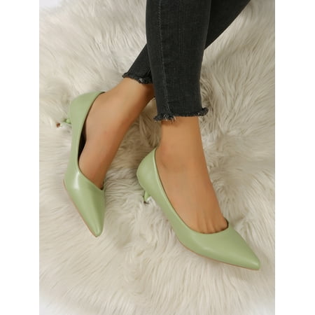

Minimalist Point Toe Heeled Court Pumps Women‘s Footwear