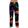thumbnail image 2 of Mens Halloween Pajama Pants Fun Ghost Print Design Hallowmas Pj Pants for Men Loose Fit for Lounge and Home Wear Sleepwear Pajama Pants, 2 of 5