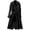 Black, variant on UJNDER Women Overcoat Solid Slim Fit Coat Jacket Long Outerwear Windbreaker Trench British Style Over Knee Trench Coat Women Khaki XL