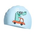 thumbnail image 3 of Gorro de baño para niños, gorro de natación con dibujos animados, resistente al agua, para ducha, baño, playa, piscina, de buceo, deportes, 3 of 8