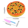 thumbnail image 3 of Imitation Pizza Bread Cutting Toy, Yellow Plastic Pizza Cake Toy, 6.6 Inch Kids Kitchen Cooking Puzzle, Play House Pretend Food and Educational Cutting Toy, 3 of 6