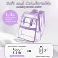 thumbnail image 3 of SANMADROLA Clear Backpack School Backpacks- Large Capacity Waterproof bookbag for School Work Travel,Purple, 3 of 7