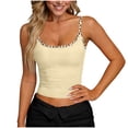 thumbnail image 2 of TARIENDY Womens Camisole Tank Tops Casual Slim Fit Cami Tops Leopard Print Spaghetti Straps Scoop Neck Blouses Summer Sleeveless Top Beige XXL, 2 of 7
