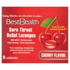 Besthealth Cherry Flavor Sore Throat Relief Lozenges, 9 count
