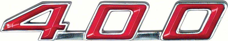 OER 7728616 1967-1969 Pontiac Firebird 400 Trunk Emblem with Speed Nuts ...