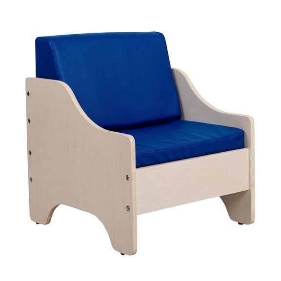 Children’s Factory Everyday Kids Lounge Chair – Blue, Toddler & Preschool Reading Chair for Classroom, Daycare, Nursery or Book Nook, Assembled