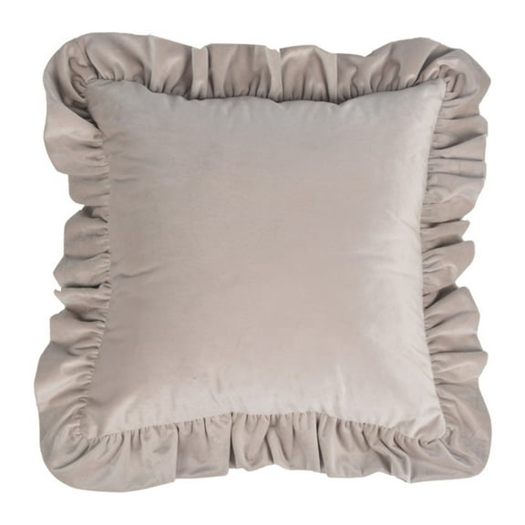 Pillow Sham Soft Velvet Square Pillow Case Wrinkle Resistant Zippered