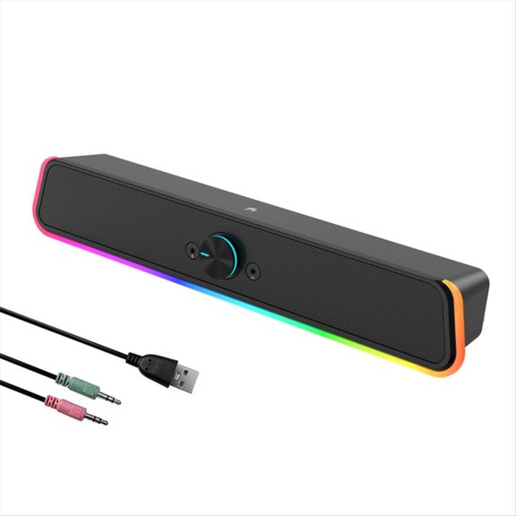 Computer Desktop Speaker High-Quality Wired High Volume Microphone Speaker Mobile Phone Audio Computer Subwoofer,1 * Computer Subwoofer,Black