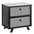 thumbnail image 4 of mDesign 2-Drawer Fabric Dresser Storage Organization Chest Unit - Black/Charcoal, 4 of 4