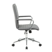 كرسي مكتب حديث مضلع الظهر قابل للتعديل مع أذرع باللون الرمادي من Boss Office Products