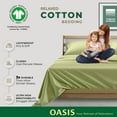 thumbnail image 3 of THREAD SPREAD 100% Organic Cotton Full Size Sheets - Percale Weave Cotton Sheets (4 PC, Sage Green), Soft Cooling Luxury Hotel Sheet Set, 3 of 7