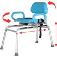 SUNDERWELL Transfer Bench Shower Chair for Bathtub, Sliding & 360
