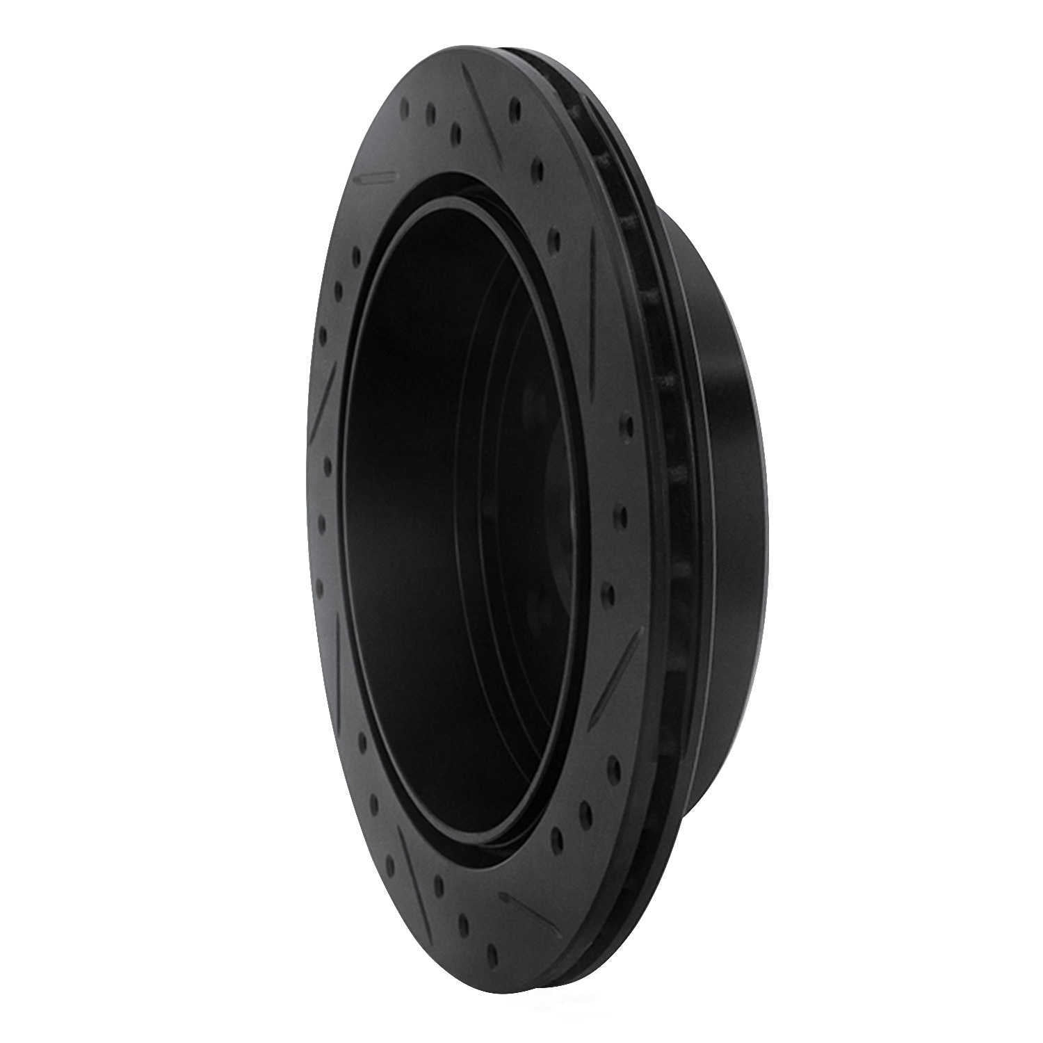 Dynamic Friction Company 633-80061L DFC Brake Rotor - Drilled And Slotted - Black