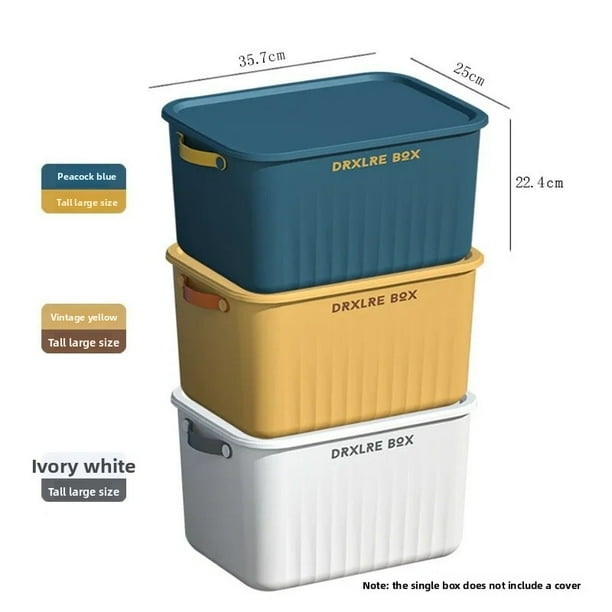 Caja de almacenamiento de escritorio de gran capacidad, estuche de clasificación de basura de juguete, organizador para el hogar, dormitorio, sala de estar, tapa, exhibición de joyería