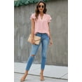 thumbnail image 6 of Fantaslook Blouses for Women Dressy V Neck Ruffle Sleeve Summer Tops Casual Flowy Shirts, 6 of 9