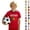 00-Red2417, variant on Yiyuu Boys Team France Fans Short Sleeve Football Shirt Summer Kids Sports Tee, Sizes 3-14