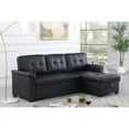 thumbnail image 4 of Home Square 4-Piece Set with Faux Leather Sleeper Sofa and Coffee Table Set, 4 of 17
