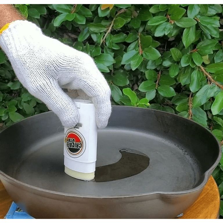 Crisbee Stik® Cast Iron and Carbon Steel Seasoning - Family Made in USA -  The Cast Iron Seasoning Oil & Conditioner Preferred by Experts - Maintain a