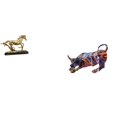thumbnail image 1 of Figura coleccionable de resina de , escultura contemporánea. Estatua de animal colorida para sala de estar, escritorio y decoración del, 1 of 8