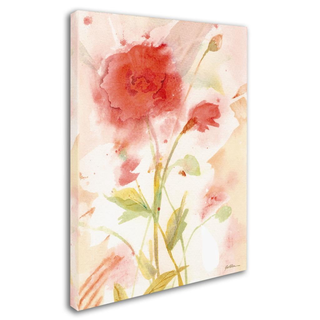 Trademark Fine Art "Wild Rose" Canvas Wall Art by Sheila Golden