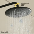 thumbnail image 4 of Boyel Living Wall Mounted Shower System Vintage Shower Fixture Handheld Shower with 10-In Rainfall Shower Head Bathroom Luxury Shower Faucet Set Matte Black, 4 of 7