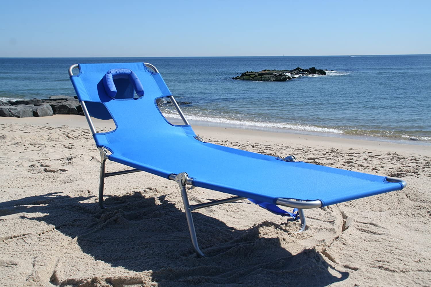 Portable Folding Quick Dry Yard Or Beach Chaise Lounge Chair W Face Hole Walmart Com Walmart Com