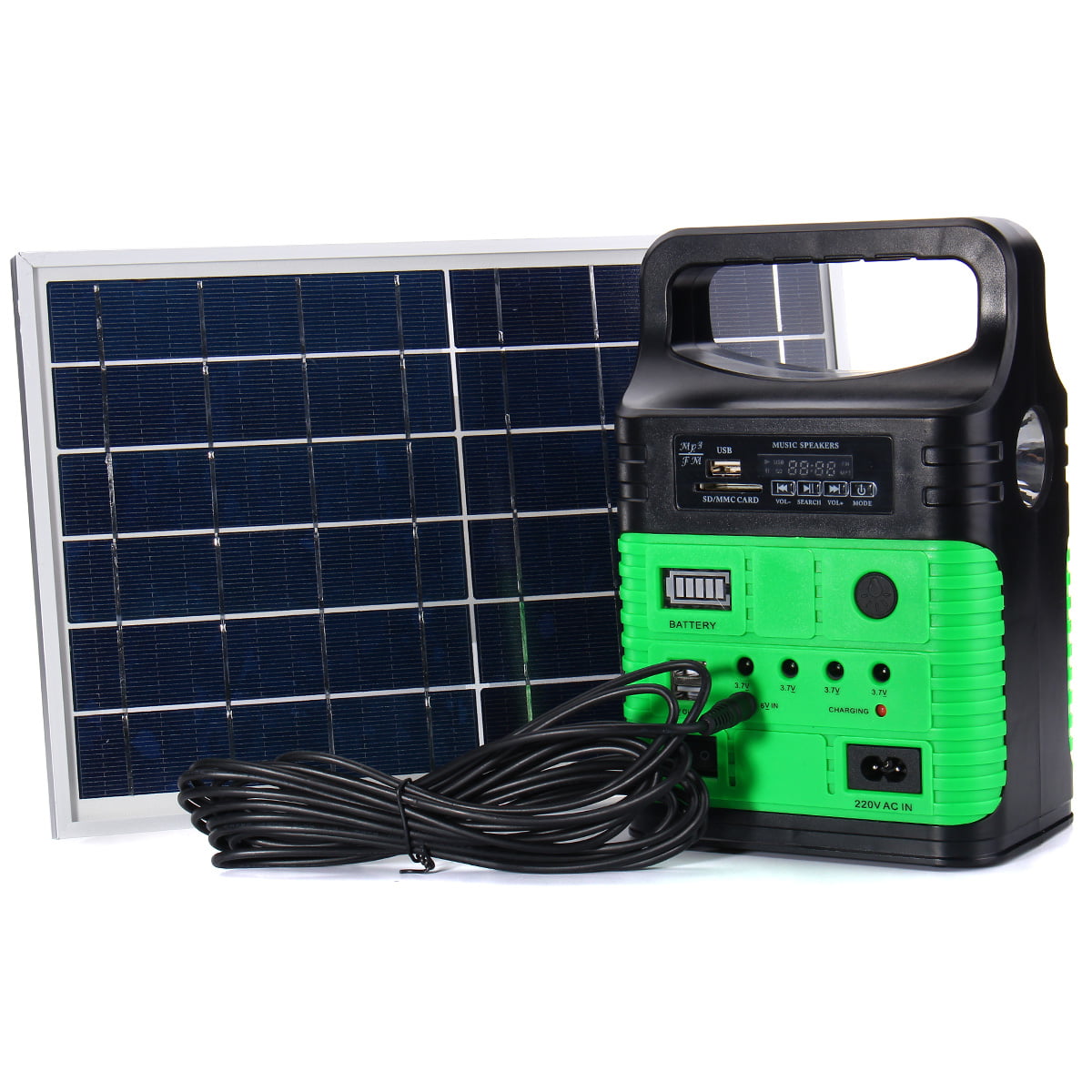 UPEOR Solar Generator Lighting System Portable Solar Power Generator Kit for Emergency Power Supply,Home & Outdoor Camping,Including MP3&FM Radio,Solar Panel,3 Sets LED Lights Yellow 