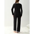 thumbnail image 3 of MINTREUS Women's Pajama Set Long Sleeve Sleepwear Ladies Soft Pjs Lounge Sets, 3 of 6