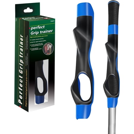 Golf Grip Trainer, Golf Aid - Adjustable Grip Trainer for Correct Hand Position, Left/Right Hand Golf Attachment for Hand Positioning, Golf Club Grip Kit