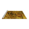 thumbnail image 2 of Ahgly Company Machine Washable Indoor Square Abstract Yellow Modern Area Rugs, 8' Square, 2 of 4