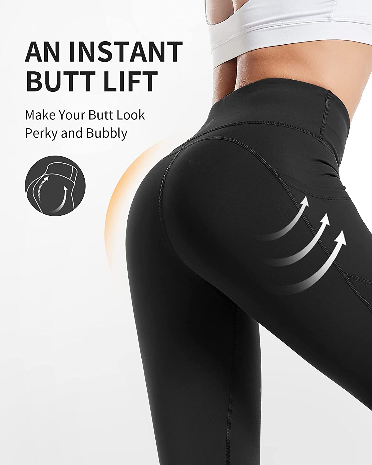 CAMBIVO Women's High Waist Workout Leggings with Pockets photo 8