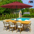 thumbnail image 6 of ABCCANOPY 10ft Outdoor Market Hand Push Patio Umbrella,12+Colors, Burgundy, 6 of 8