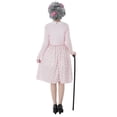 thumbnail image 4 of Women's Silly Dress Up Granny Outfit 100 Days Of School Floral Dress 3 Piece Set Pink M, 4 of 7
