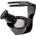 thumbnail image 4 of Shaving Brush Set, 3 in 1 Men's Shaving Kit Hair Beard Brush with Stand Razor Shelf and Shaving Bowl, 4 of 5