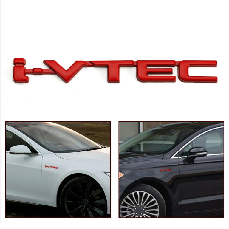 Metal Red VTEC Emblem Badge – JDM Style Trunk, Fender, Or Turbo Decal Sticker For Honda/Acura Cars