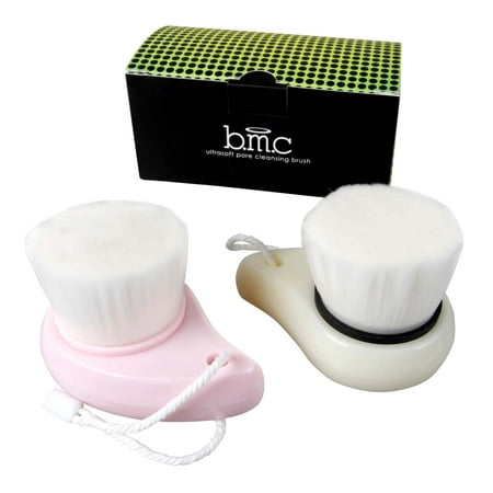 BMC 2PC Soins du visage Beauté Ultrasoft Pore Cleansing Spa Wash Massage Exfoliation Brush Set