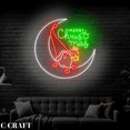 thumbnail image 2 of C-CRAFT Gnome Moon Christmas Neon Led Light Wall Art for Bedroom Decor, 2 of 4