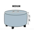 thumbnail image 2 of Guardoinrt Housse Extensible pour Pouf Rond Housse de Pouf Extensible Facile à Entretenir Housse de Tabouret Pouf Rond Brun, 2 of 6