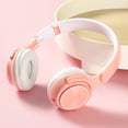 thumbnail image 2 of Bouanq Bluetooth Headphones Bluetooth Headset Headset Bluetooth 5.0 Foldable Gaming Wireless Headset Macaron Bass Call Headset Pink Headphones for Kids for School, 2 of 8