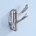 thumbnail image 4 of Gancho giratorio de metal macizo, resistente, plegable, con tres brazos, para colgar toallas o ropa, para baño, cocina, garaje, montaje en pared, níquel cepillado, 4 of 5