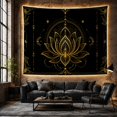thumbnail image 6 of Floral Garden Highly with Metallic Detailed Lotus Flower, Mystical Fantasy for Space Lovers, Galaxy Room Decor, Mother'S Day Gift, Tapestry Wall Hanging for Bedroom and Dorm, 6 of 7