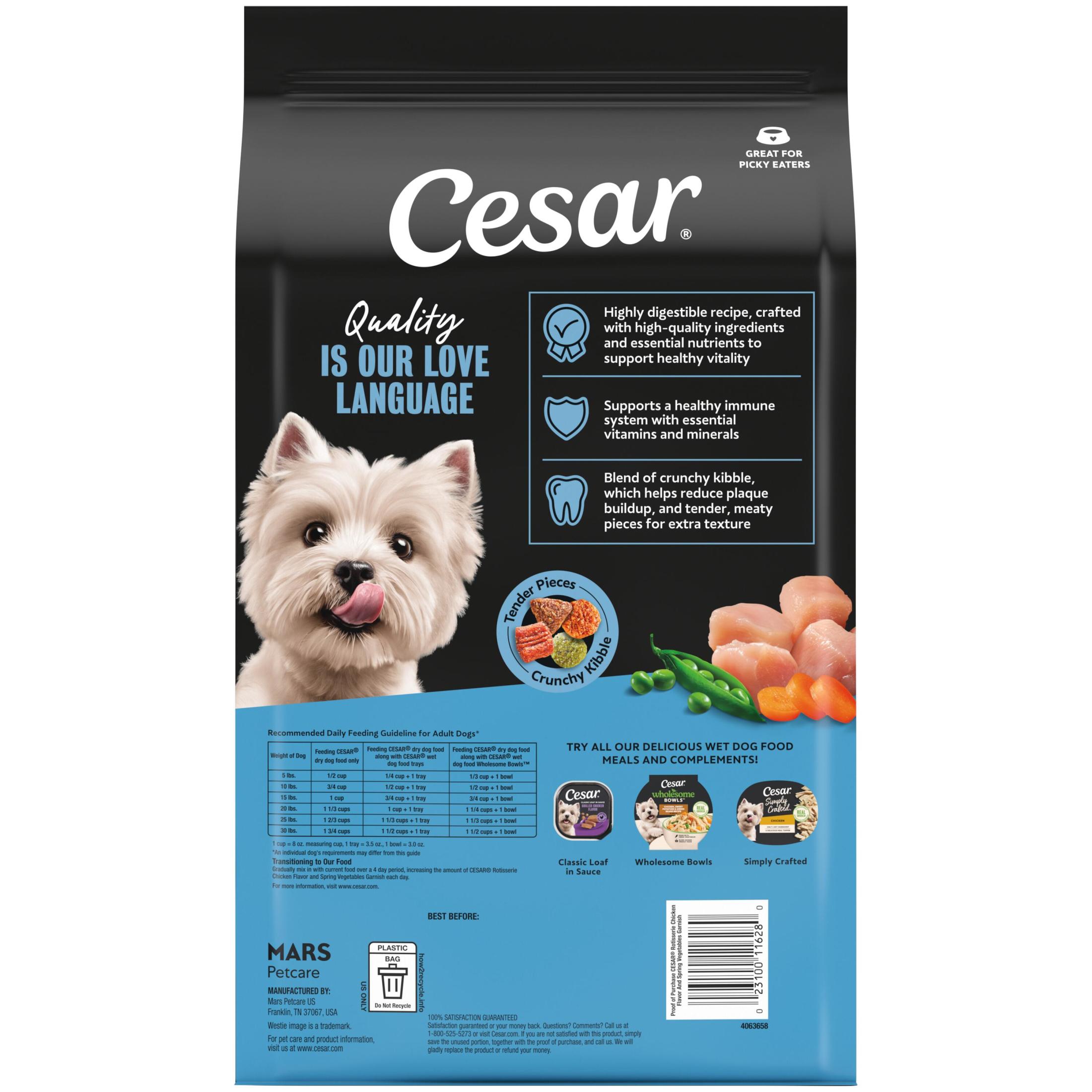 Cesar Small Breed Adult Chicken & Vegetable Dry Dog Food photo 2