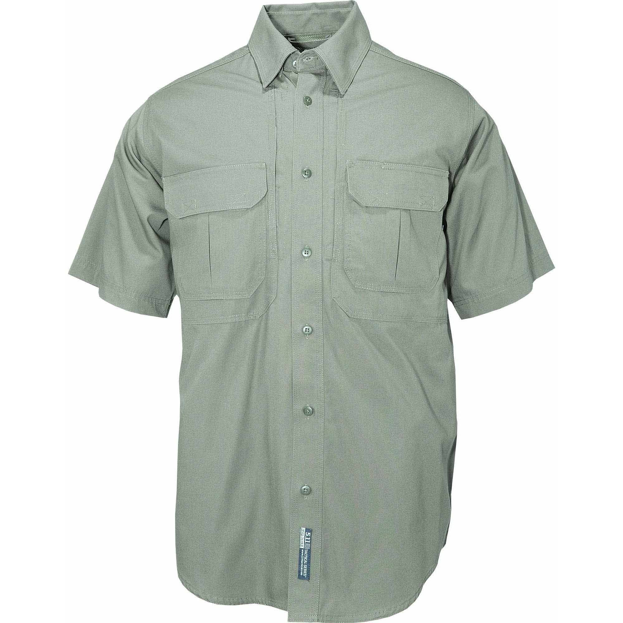 Short Sleeve Cotton Tactical Shirt, OD Green - Walmart.com