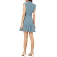 thumbnail image 3 of MODA NOVA Junior's Casual Ruffle Tie Neck Sleeveless Mini A-Line Dress, 3 of 6