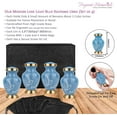 thumbnail image 2 of Trupoint Memorials Modern Love Light Blue Small Keepsake Urns for Human Ashes - Set of 4 - with Velvet Bags, 2 of 7
